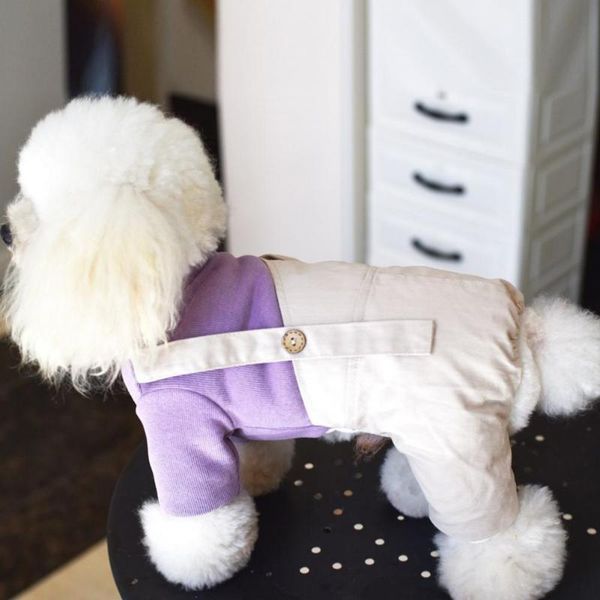 

dog apparel casual cozy puppy overalls warm clothing clothes non-shrink for autumn