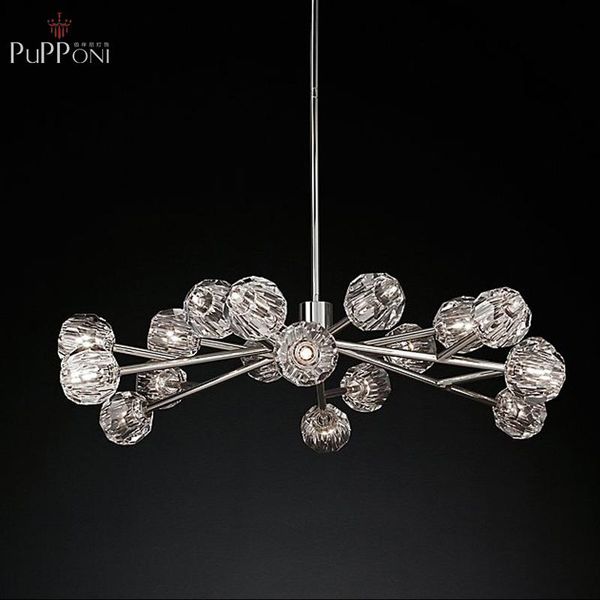 

chandeliers polished nickel chandelier boule de cristal round crystal lustre