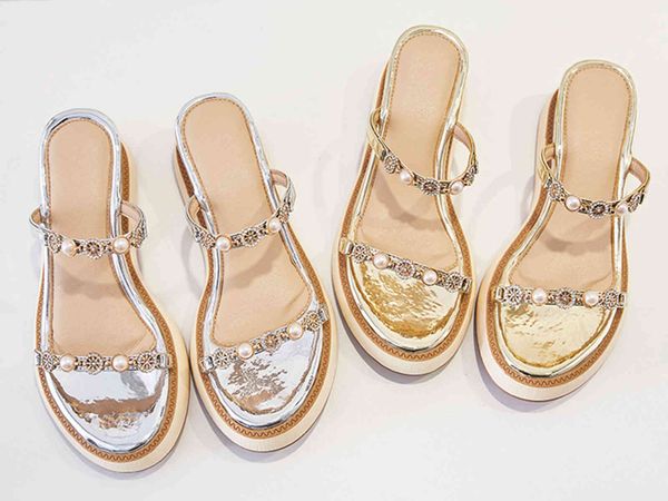 

sandals and slippers for women to wear summer trend flat sandalss thick bottom all-match wedges 4r8v, Black