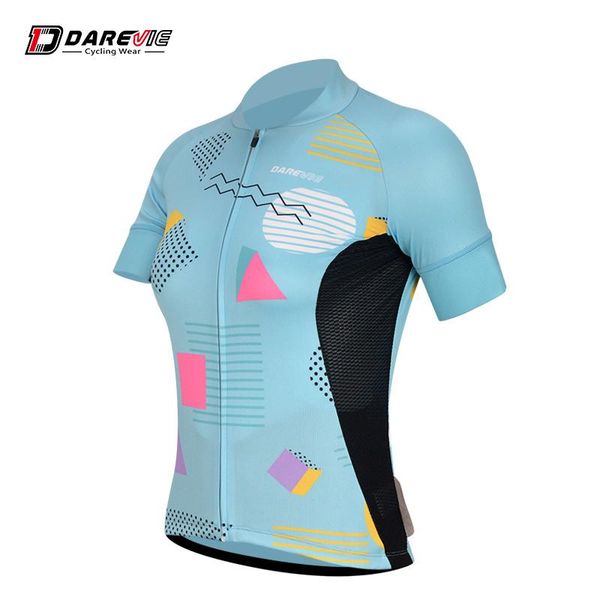 

racing jackets darevie cycling jersey suit women 2021 long sleeve pro team breathable reflective soft non-slip quick-dry bicycle clothes, Black;red