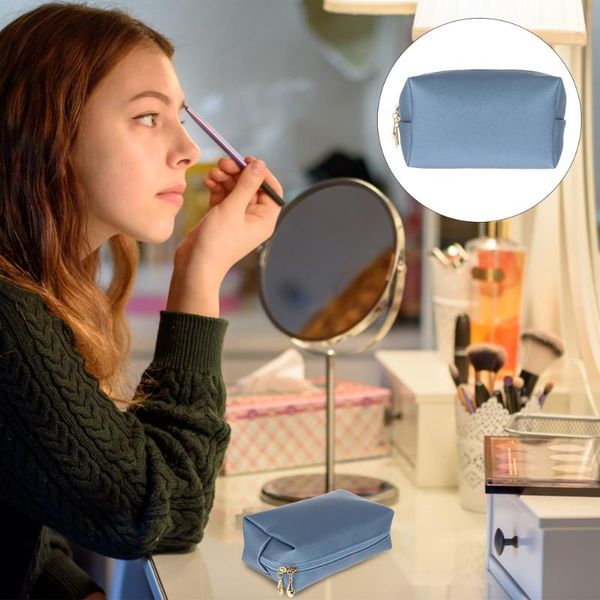 

storage bags 1pc square makeup pouch cross-pattern bag large capacity hand