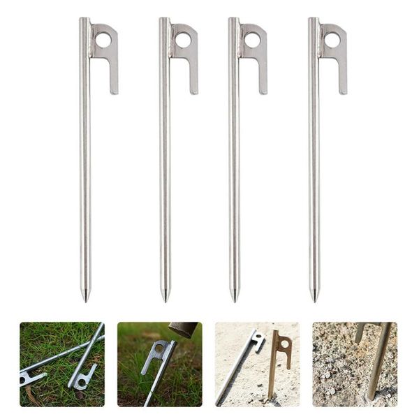

tents and shelters 4pcs stainless steel tent stakes tarp pegs camping canopy nail peg