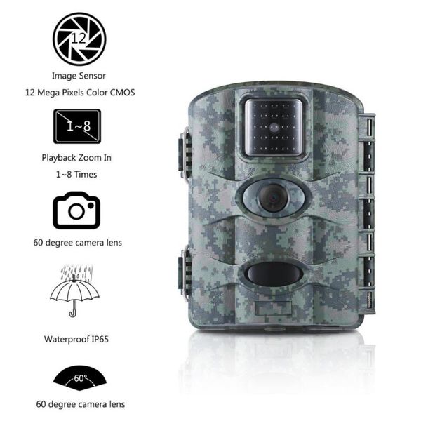 

digital trail camera game hunting with 60 degrees lens 2.4"lcd screen scouting surveillance ip65 cameras