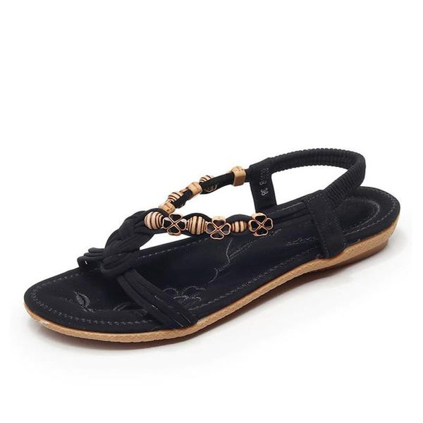 

sandals women plus size 36-41 summer shoes woman flip flops ladies flat chaussure sandalias xln7, Black
