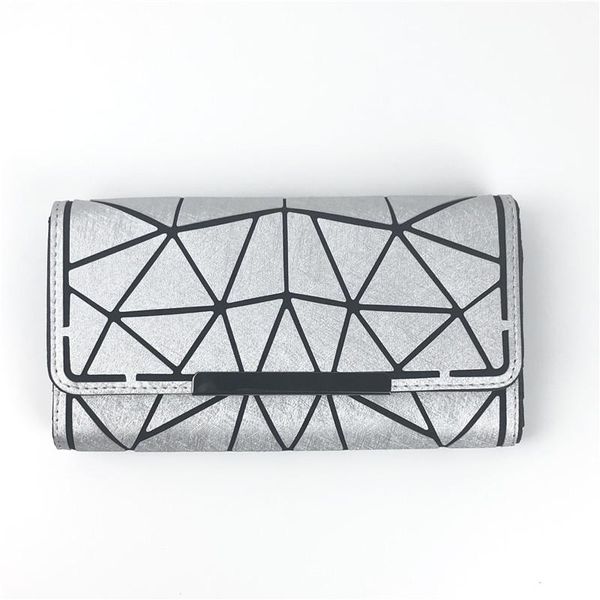 

card holders fashion women wallets brand letter long tri-fold wallet purse fresh leather female clutch holder, Brown;gray