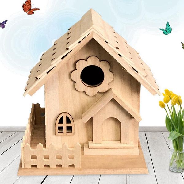 

wood creative bird nest decoration woods garden gardening room hanging cages