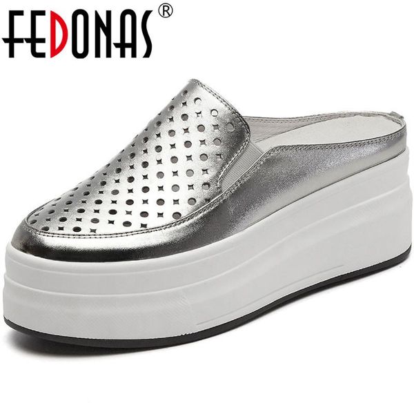 

dress shoes fedonas concise genuine leather platform handmade for women fashion flats 2021 summer autumn office lady party woman, Black