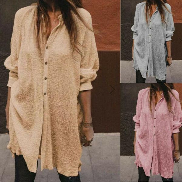 

colors autumn fashion plus size women casual long sleeve tunic shirt blouse female party club loose shirts outfits women's blouses &, White