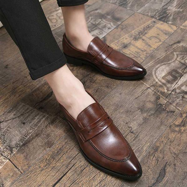 

dress shoes casual lether shoe business shose summer sapato scarpe handmade footwear formal casuales couro masculino men zapatos cordless11, Black