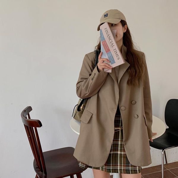 

women's suits & blazers casual lady's outwear spring blazer mint green long sleeve solid color buttons famale's v-neck jacket, White;black