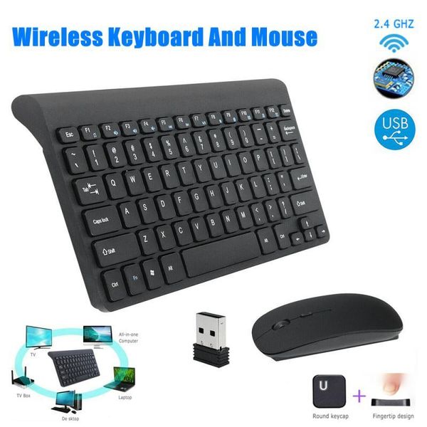 

wireless keyboard & mouse 2.4ghz cordless portable ultra-thin and set for pc laptablet keyboards