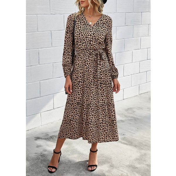 

leopard ruffle cuff s fall women's wear, Black;gray