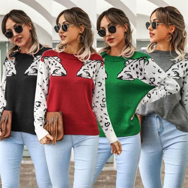 

european and american women 2021 autumn winter round neck street hipster mid-length base simple pullover knit short sweater women's swe, White;black