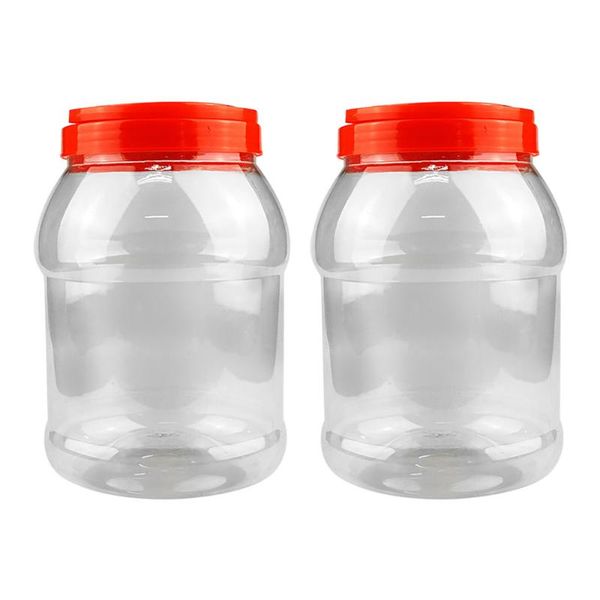 

2pcs tea storage jars sealed container (3000ml) bottles &