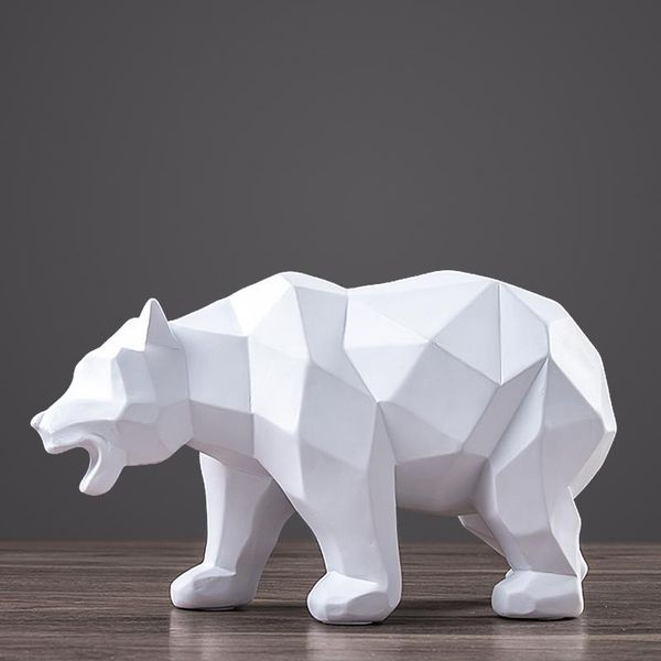 

decorative objects & figurines [mgt]nordic creative simple geometric polar bear animal resin statue decoration home living room