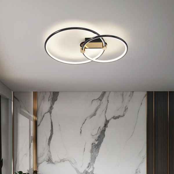 

ceiling lights circle rings led lustre for living room bedroom luminaire plafonnier 110v 220v modern lamp home