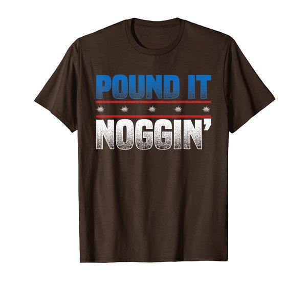 

perfect gift for dude - pound it noggin t-shirt, White;black