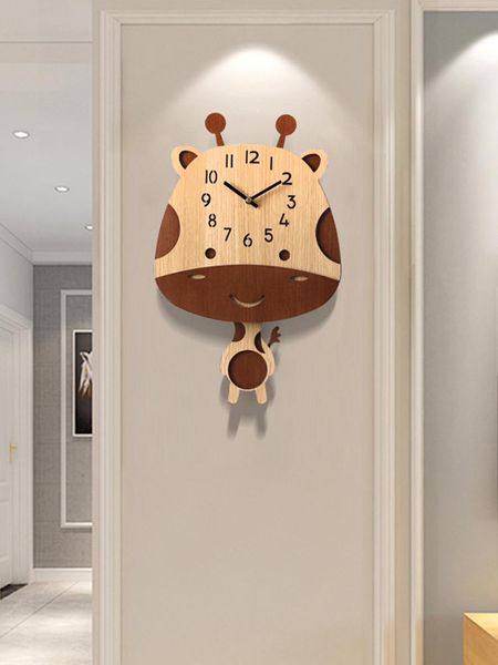 

children wall clock living room fashion giraffe digital creative bedroom reloj pared decoration chambre enfant bh50hh clocks