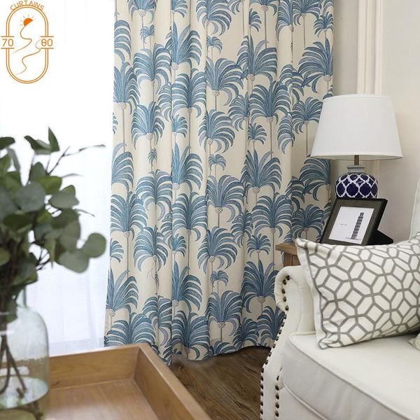 

curtain & drapes american pastoral jacquard curtains, modern blackout curtains for living room and bedroom cotton finished