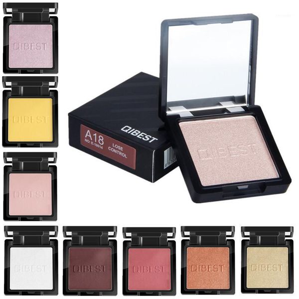 

single color eye shadow matte shimmer waterproof brighten eyes makeup purple red yellow pigment palette daily make up eyeshadow1