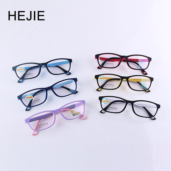 

fashion sunglasses frames hejie kids ultem optical eyeglasses elastic temple full rim for girls boys children pupil size 51-15-133mm y1026, Black