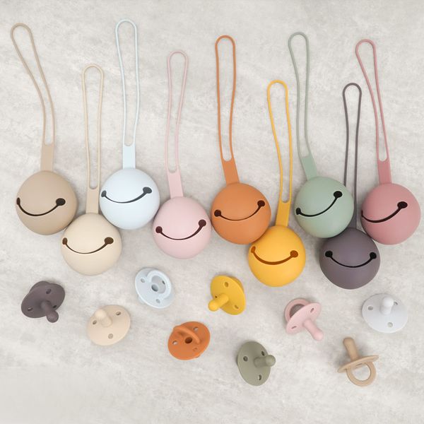 

100%Food Safe Approve Silicone Nipple For Newborns Personalized Infant Pacifier Holder Portable Nipple Case Baby Accessories