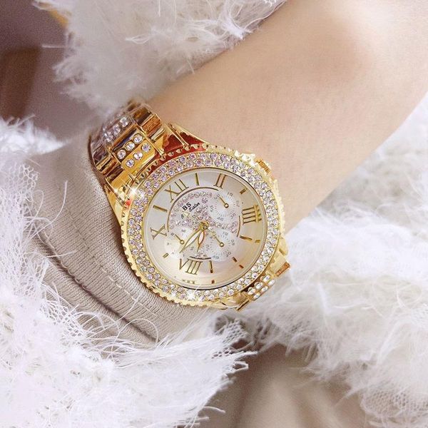 

wristwatches 2021 designer watch women waterproof wrist watches for small ladies diamond bracelet, Slivery;brown