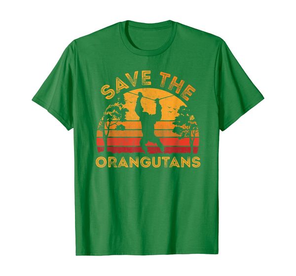 

save orangutans shirt vintage retro color distressed gift, White;black