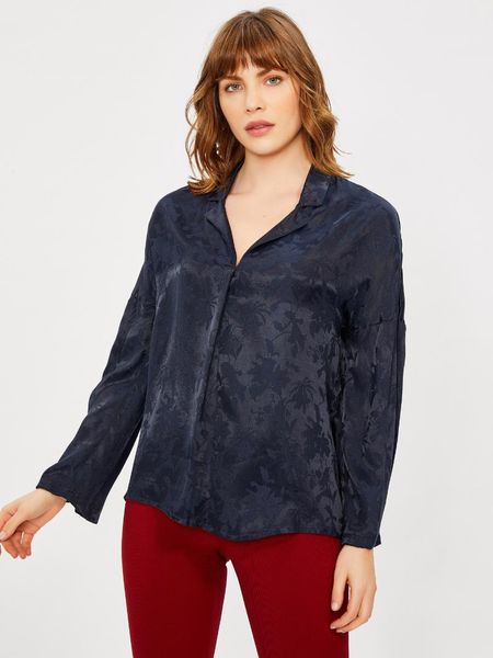 

women's blouses & shirts vekem woman v01-kathleen-1 blouse long sleeve jacquared 2021 collection limited edition, White