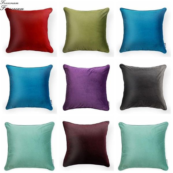 

cushion/decorative pillow solid green cushion cover home decor blue pillows decorative case velvet throw for sofa