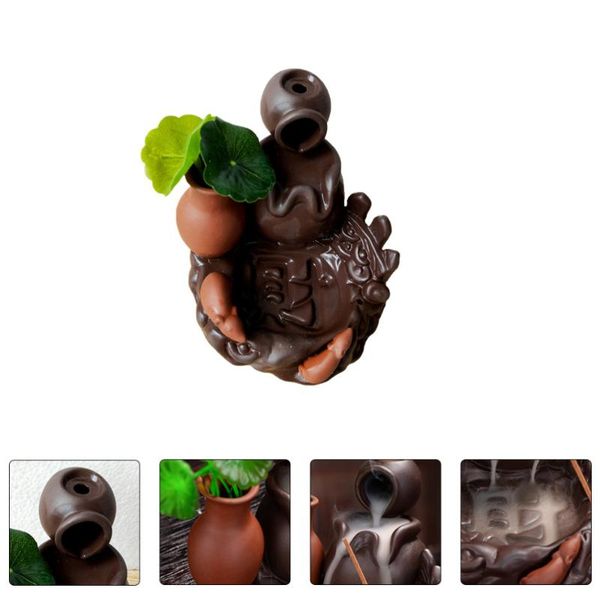 

fragrance lamps 1pc household backflow incense burner ceramic holder deskdecor