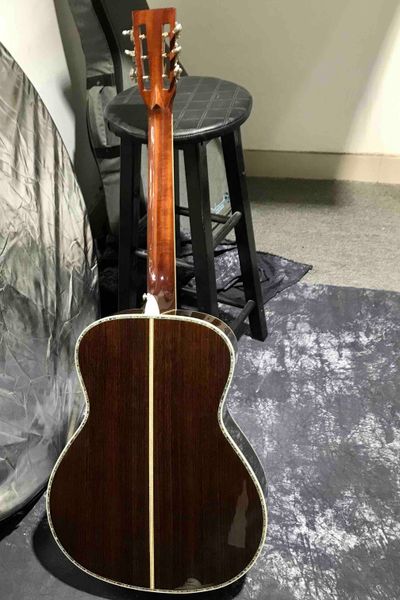

custom acoustic guitar aaaaa all solid wood 40 inch abalone binding cedar top