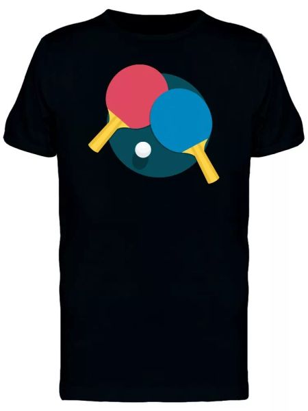 

Table Tennis Equipment Men's Tee -Image by Shutterstock, White;black