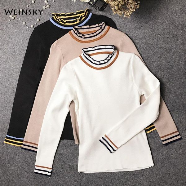 

women's sweaters women knitted jumper sweater and pullovers korean fashion casual style winter autumn 2021, White;black