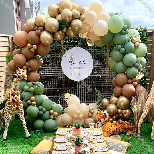 

145pcs balloon garland arch kit wedding decoration baby shower decor birthday party plies chrome gold dusty green nude golobs