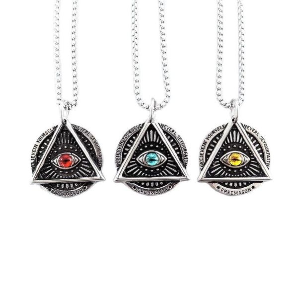 

pendant necklaces wholesale stainless steel for men and women necklace fashion ancient egypt the eye of horus, Silver