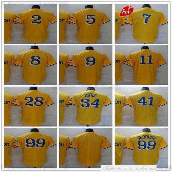 

2022-22 Yellow Stitched Baseball David 34 Ortiz Jerseys 99 Alex 2 Xander Verdugo Bogaerts 5 Enrique 11 Rafael Hernandez Devers 28 JD, Same as picture