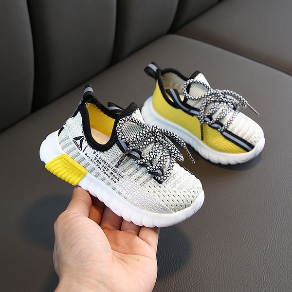 

2021 autumn kids sneakers breathable children shoes boys girls sport shoes soft non-slip kids shoes for girl casual infant, Black;red