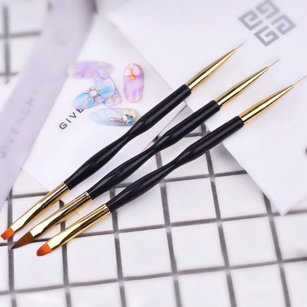 

nail brushes 1pc fashion art brush acrylic uv gel thin drawing detailing liner painting pen, Yellow