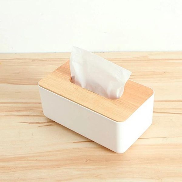 

tissue boxes & napkins household wooden lid box pumping deskstorage napkin durable kitchen accessories