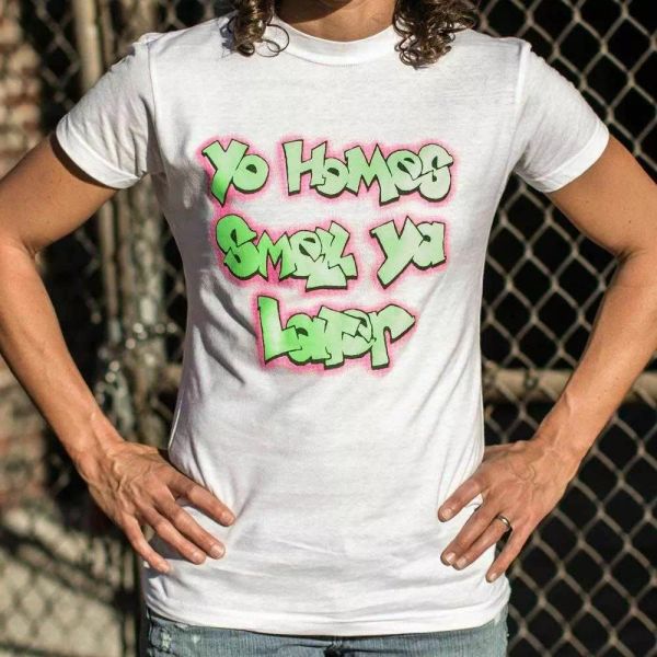 

yo homes smell ya later t-shirt | short sleeve graphic tee for women, White;black