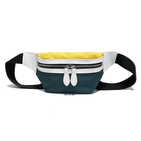 

waist bag women canvas leisure panelled fanny pack for girls letter bum packs fashion chest crossbody belt bags