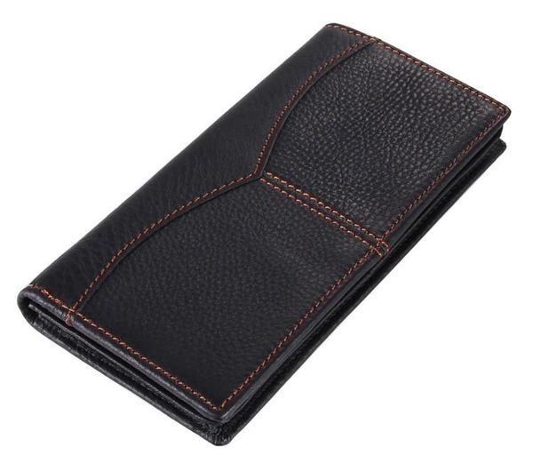

wallets nesitu long size vintage black / coffee 100% real genuine leather men women wallet card holder #m8059, Red;black