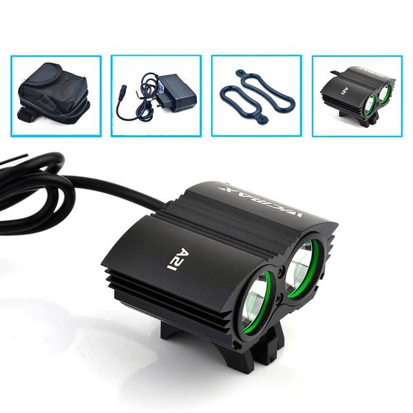 

xm-l u2 led 5000lm front head bicycle bike light headlamp with 10800mah battery + charger lights