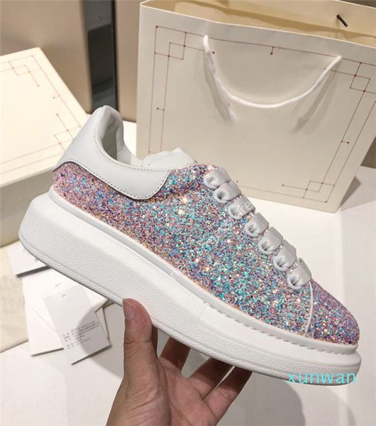 

summer womens mens casual shoes leather platform velvet glitter sneakers shoes black purple glitter zapatillas