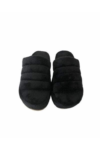 

slippers women's black high-based shaggy home slipper
