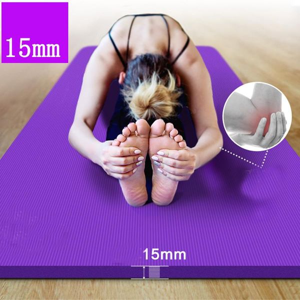 

yoga mats nbr mat 185*80cm 15mm thickness slim non-slip tasteless fitness esterilla pilates home exercises gym sport pad