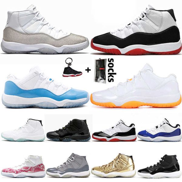 

11 11s low legend blue white men basketball shoes designers metallic gold xi 25th anniversary 45 bred women trainers, Black
