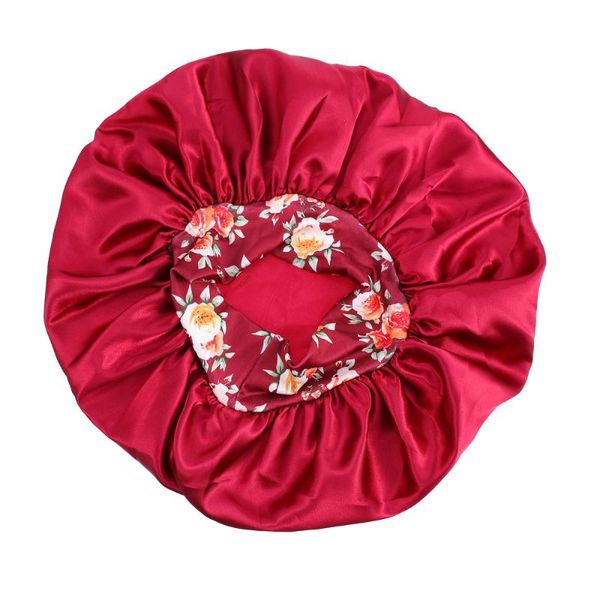 

large nightcap flower printed sleeping cap hair protector accessories shower caps