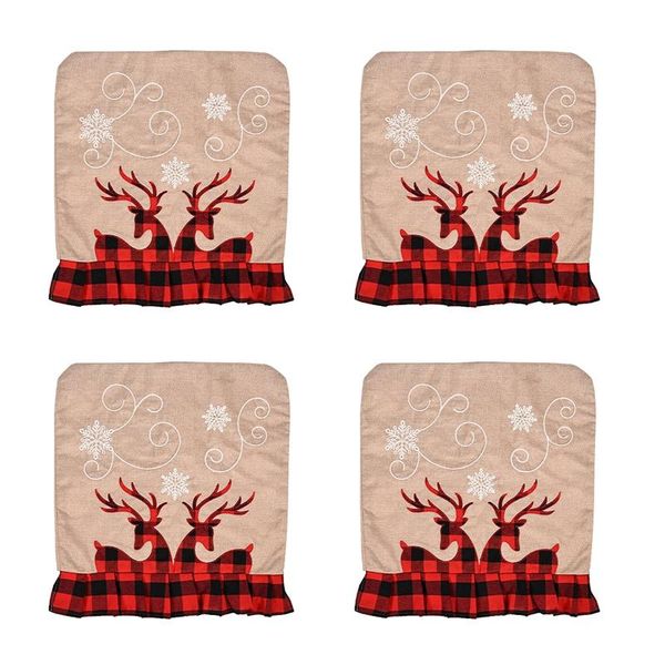 

chair covers christmas covers, set of 4 santa claus hat back for home kitchen decoration